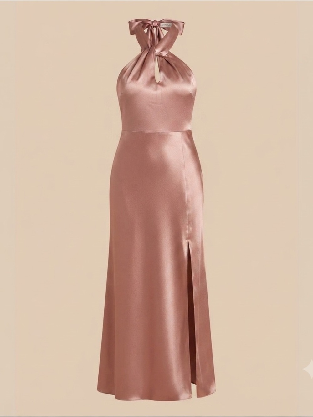 Birdy Grey One Shoulder Satin Gown 1X Dusty Rose Modern Glam Bridesmaid Dress